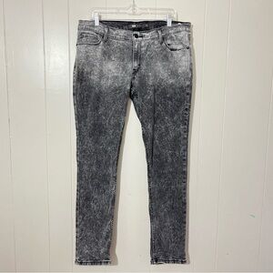 Levis 524 Jeans Skinny Low Rise Acid Wash Denim Gray Size 15